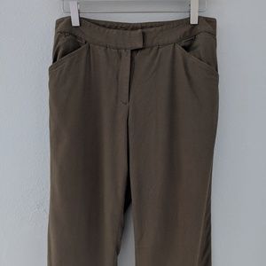 Vintage Women's Olive Green Pants Ankle Length